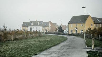 New build house in yellow brick