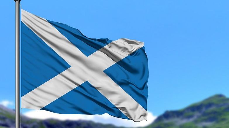 Scottish Flag close up