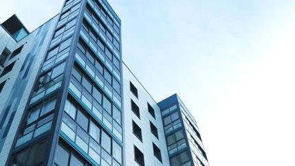 Looking up at tower block