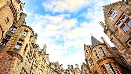 Edinburgh looking up to the sky