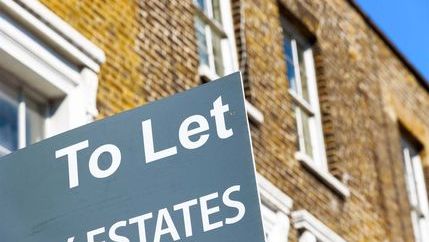 To let board, london terraced houses.